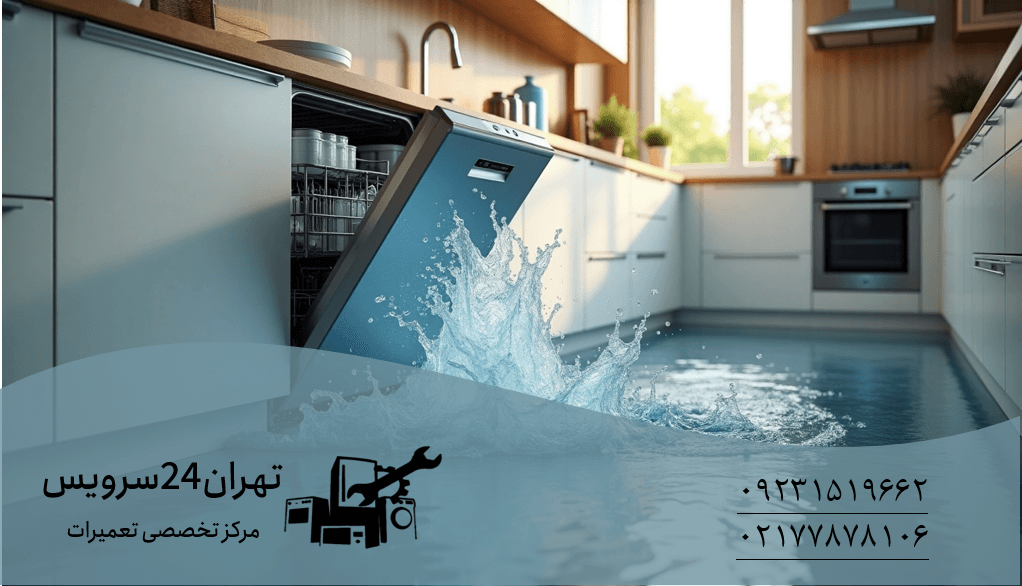 هزینه تعمیر نشتی ماشین ظرفشویی