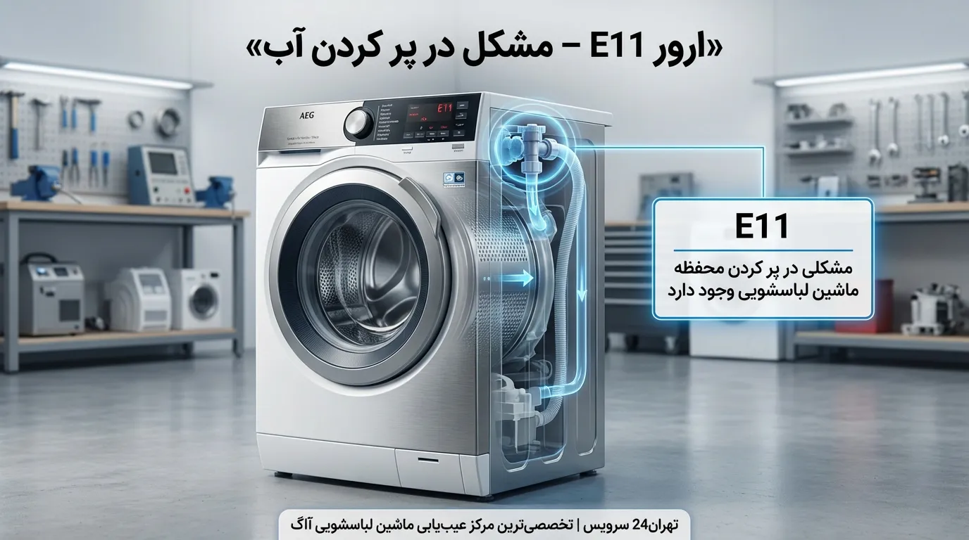 ارور E11 ماشین لباسشویی آاگ