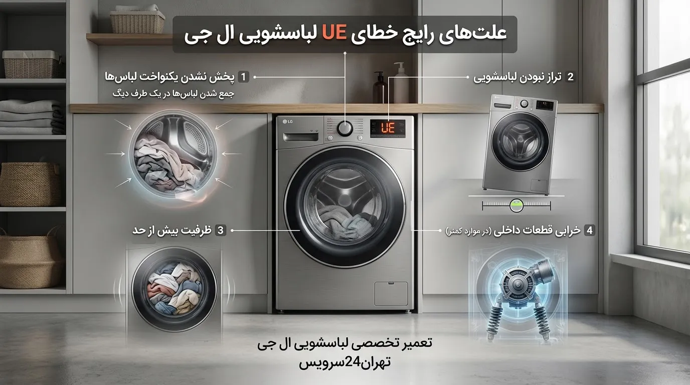 ارور UE لباسشویی الجی