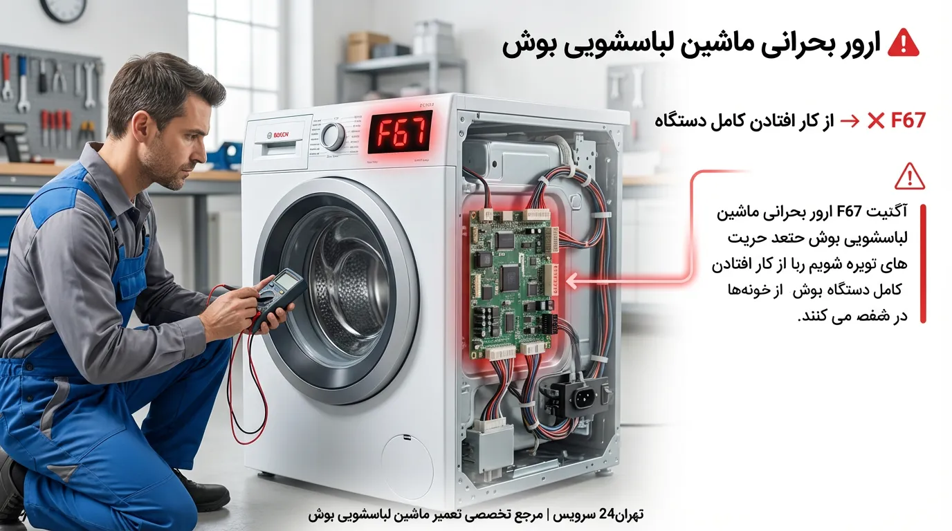 ارور بحرانی لباسشویی بوش